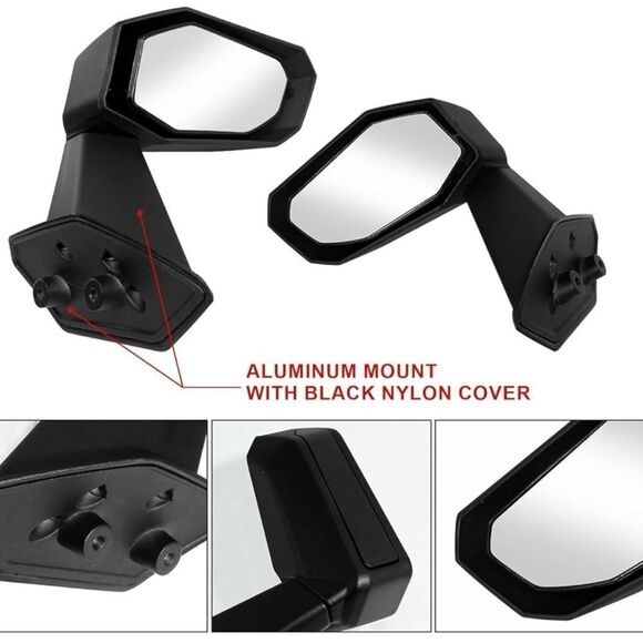 Front Door Rear View Side Mirrors Compatible Can Am Maverick X3/X3 MAX 2017-2021 - Picture 8 of 16